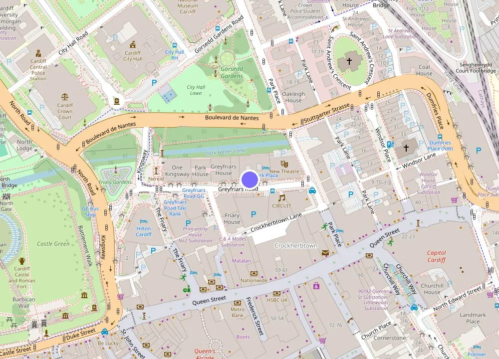 Map: Park Plaza Cardiff